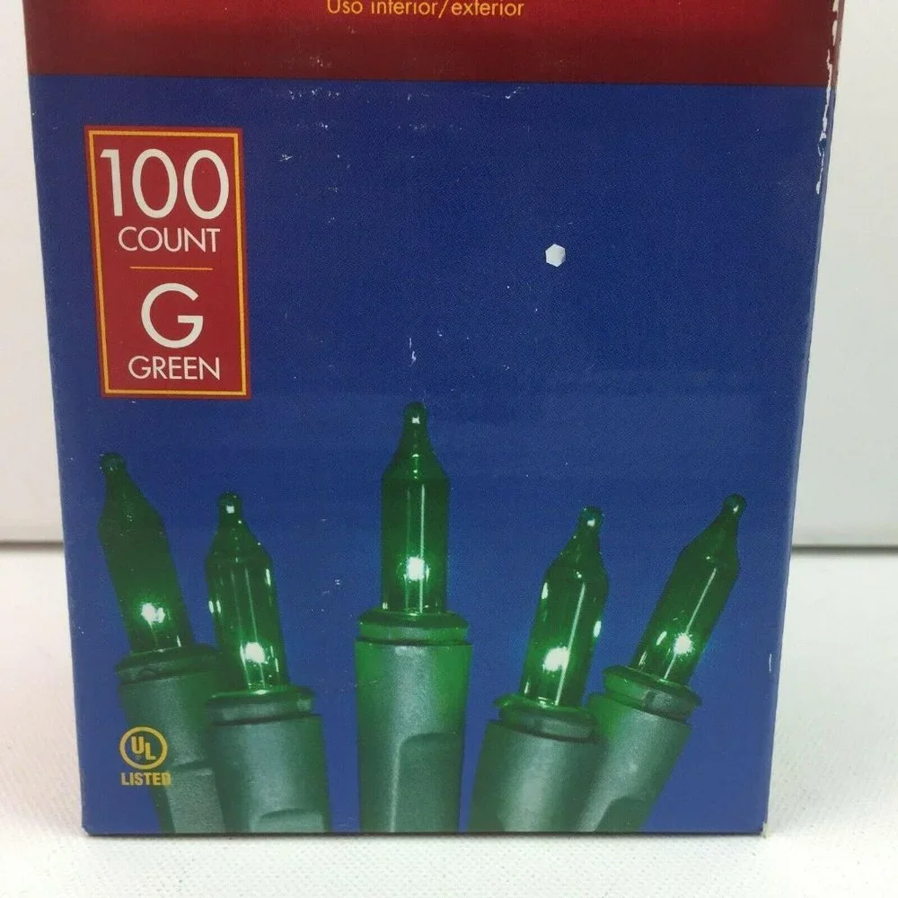 Holiday Living 100 Green Christmas Light Set Green Wire U04ZI24D